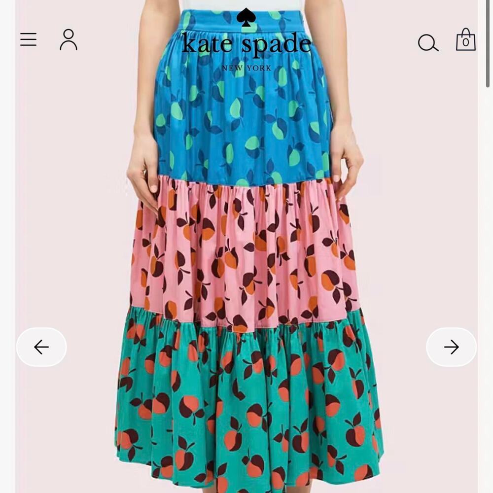 Kate Spade Colorblock Apple Skirt. Size 8